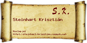 Steinhart Krisztián névjegykártya