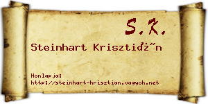 Steinhart Krisztián névjegykártya