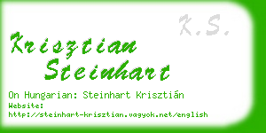 krisztian steinhart business card